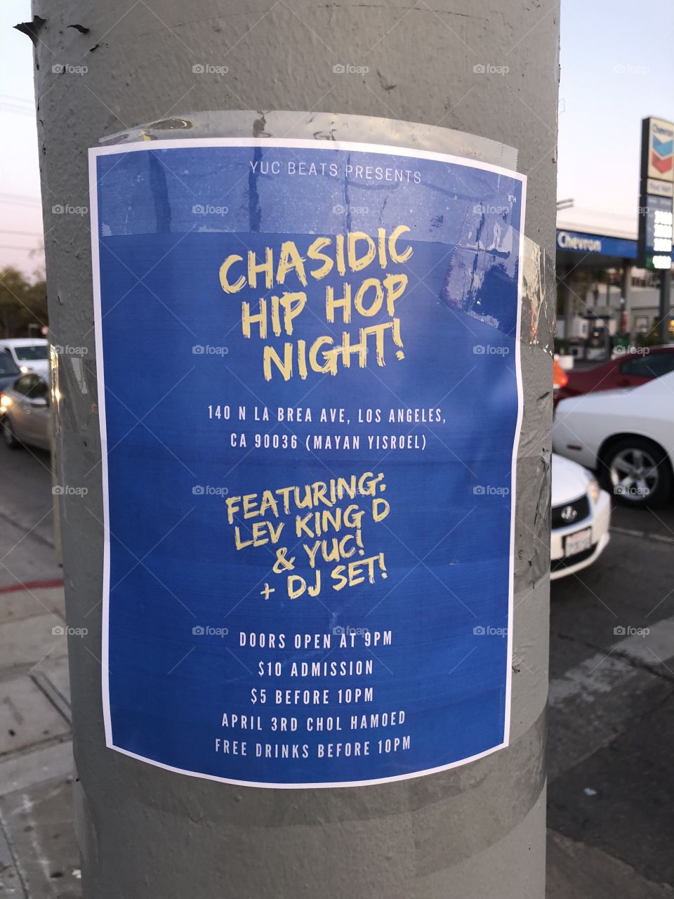Chasidic hip hop party poster