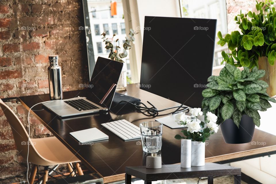 Full HD desk picture with books or laptop for education or business concept