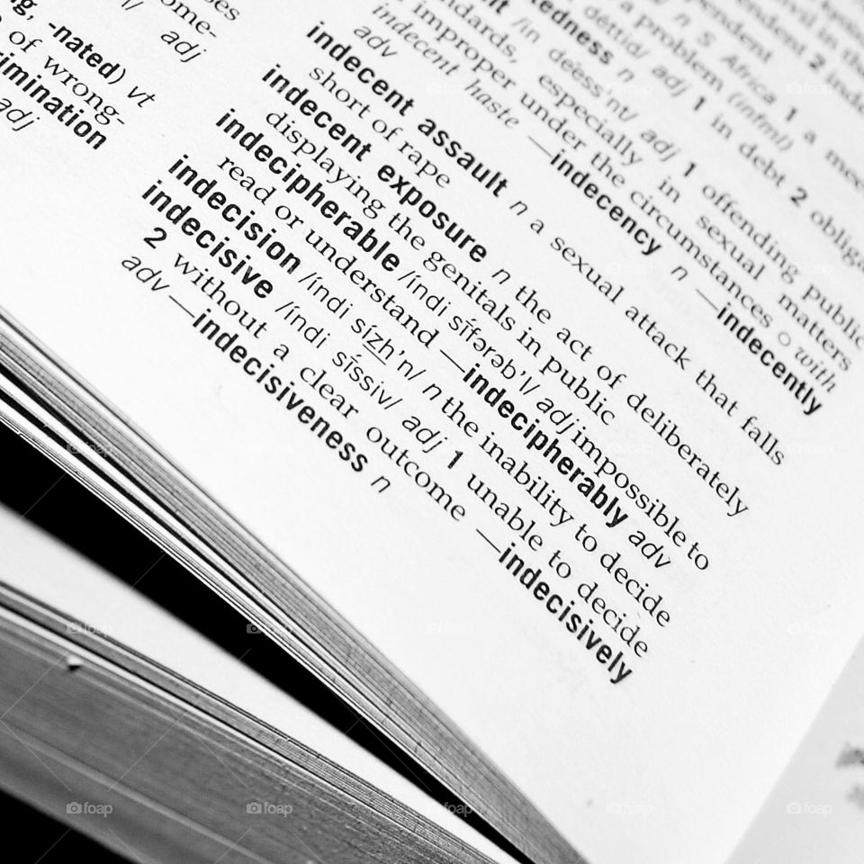 Indecision and indecisive - dictionary definition