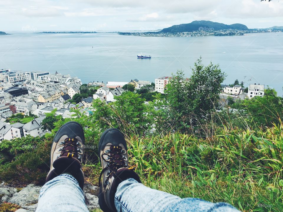 Feet view above Alesund 