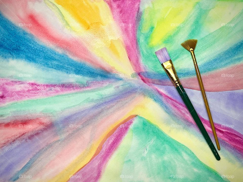 Creatively painting and creating watercolors