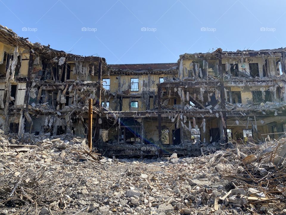 Demolishing a hospital 