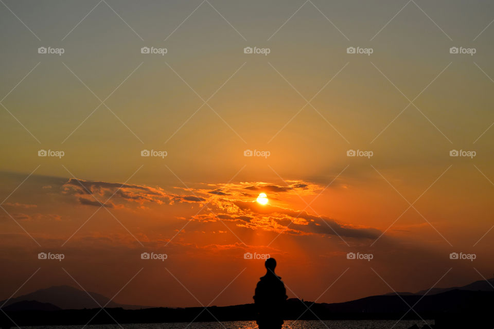 Dramatic sky during sunset