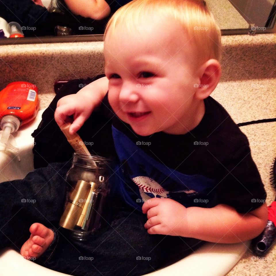 Baby in the sink