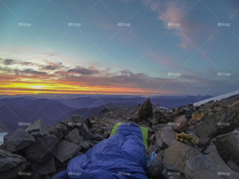 sleeping on Mount Baker