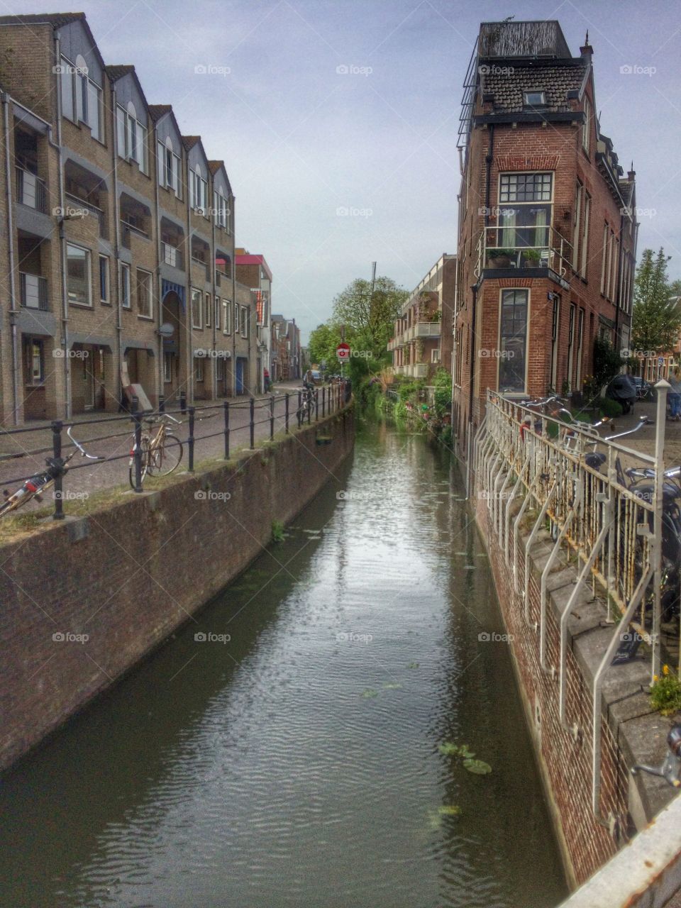 Utrecht, Netherlands . Canal, city life,