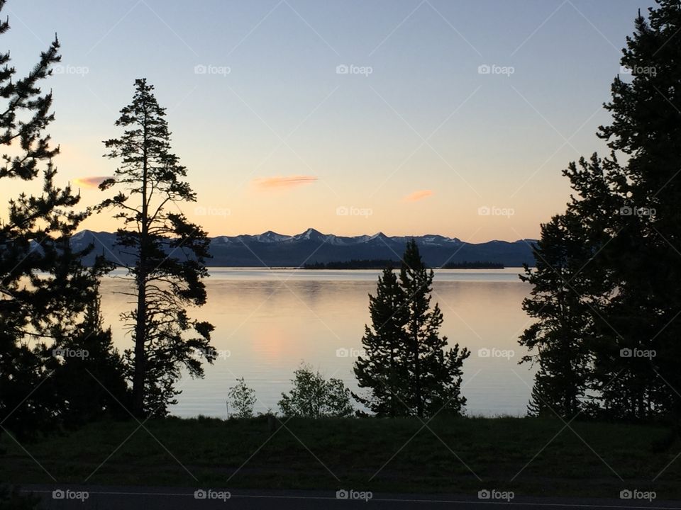 Dawn on Lake Yellowstone 