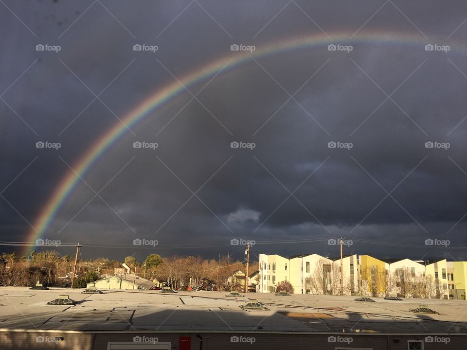Stunning rainbow in Silicon Valley 