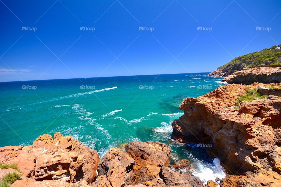 Cliffs of Costa Brava in Spain 