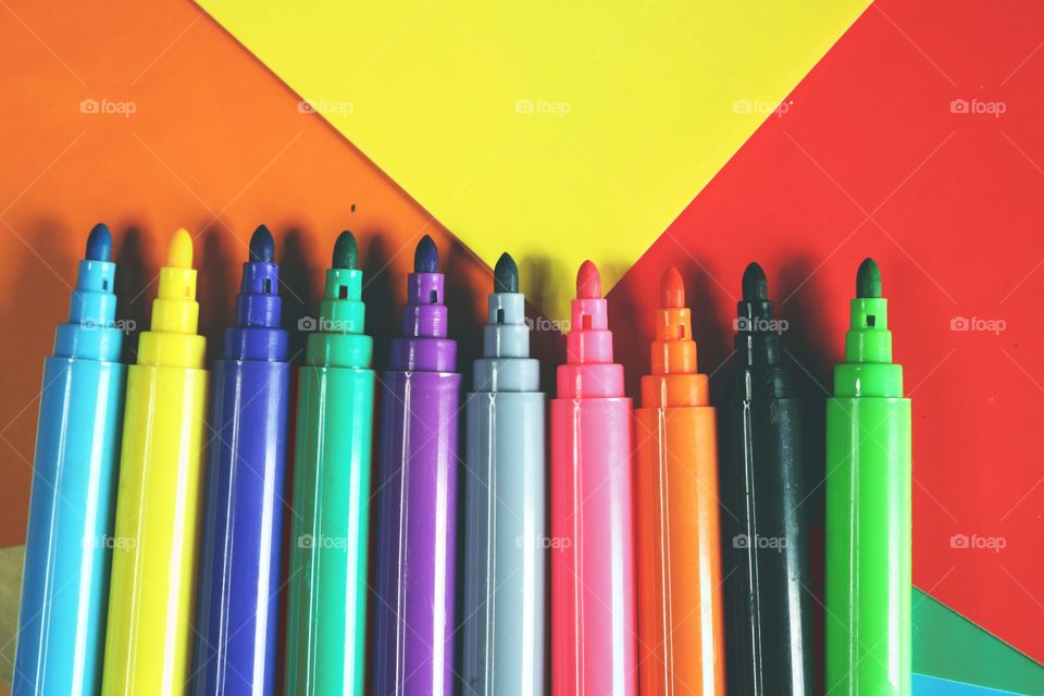 Colorful markers
