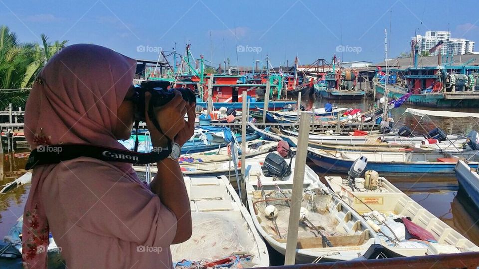 Photographer in action