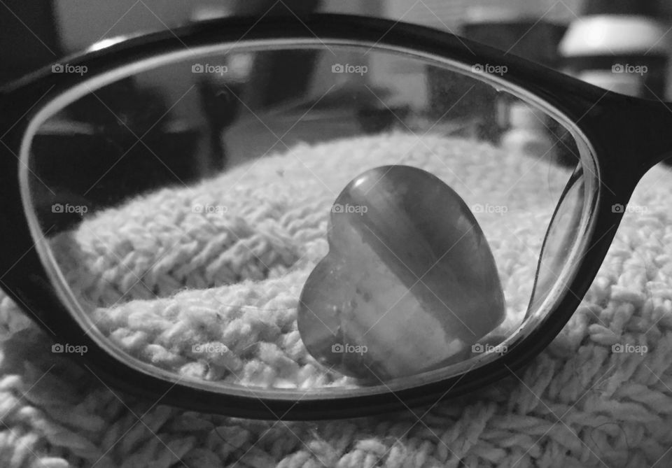 Glasses framed heart