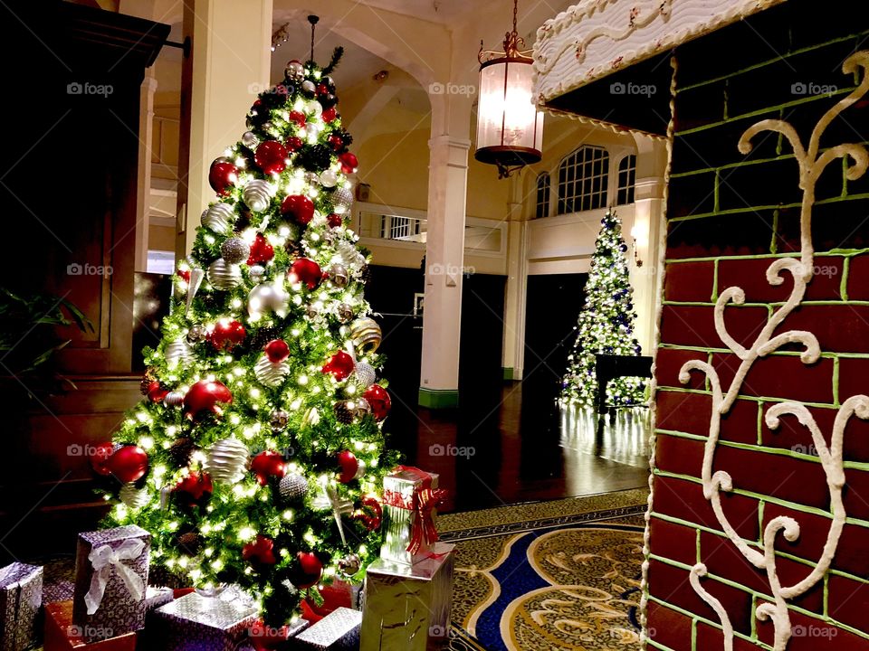 Christmas tree and ginger house 