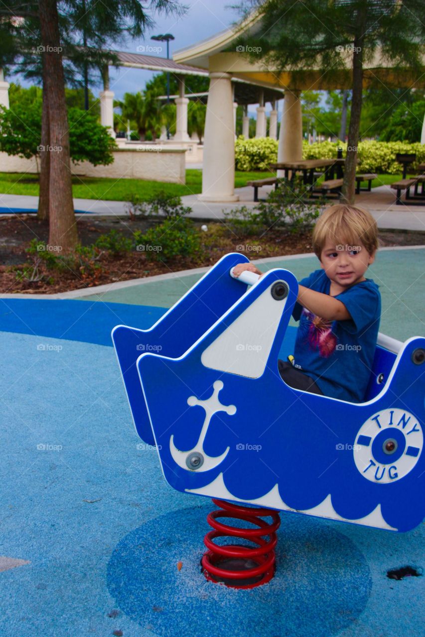 Cute child on playground