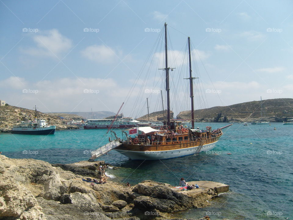Malta cruise boat in summer