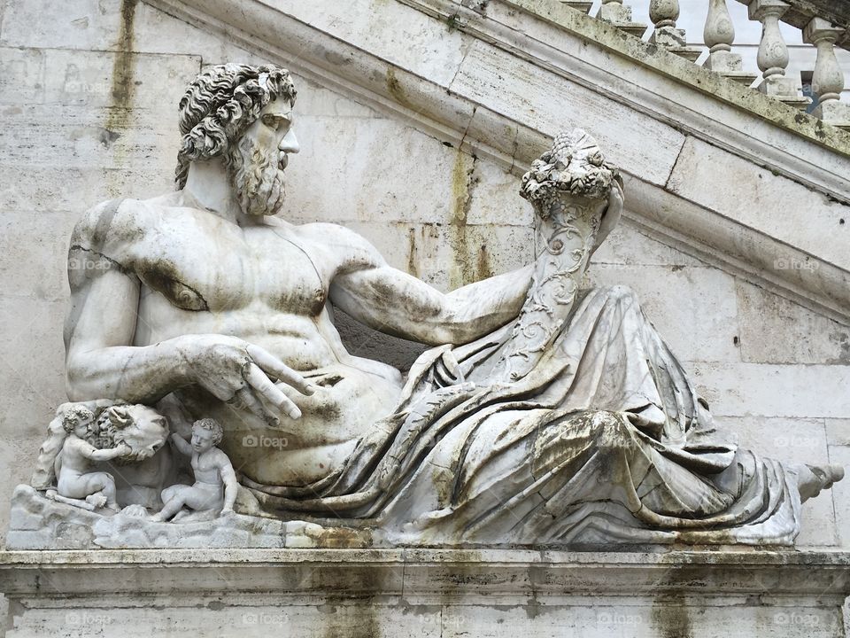 Statue of Tiber, Palazzo Senatorio, Rome, Italy