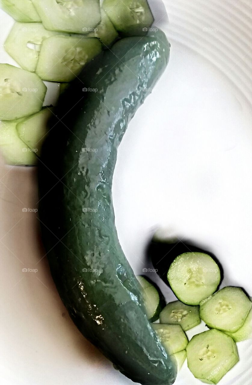 cucumber. first one from garden. was yummy