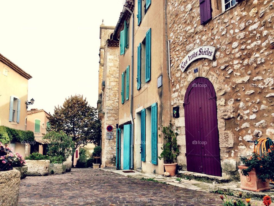 Streets in Provence, France.