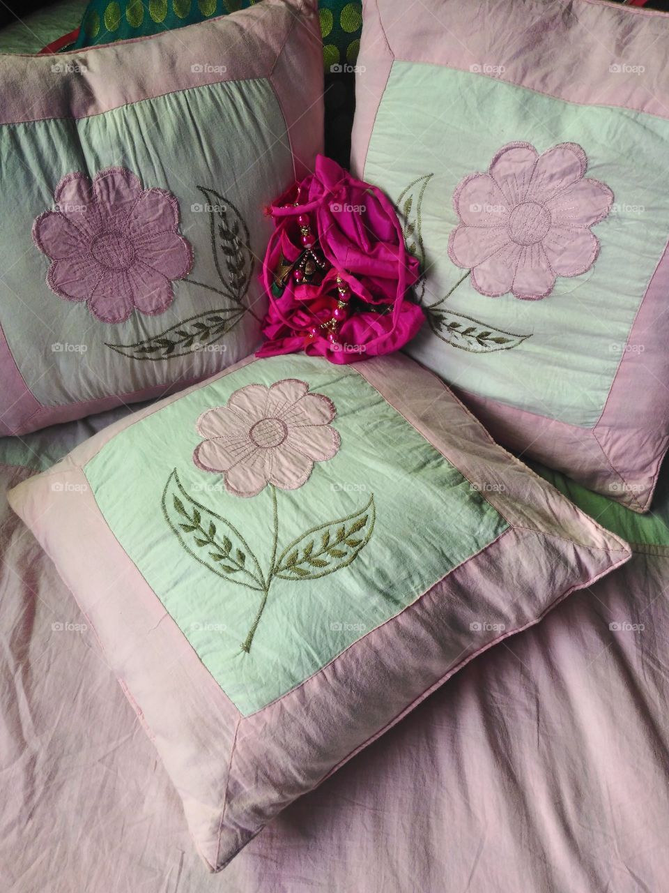 pink color story,pillows in pink very beautiful color