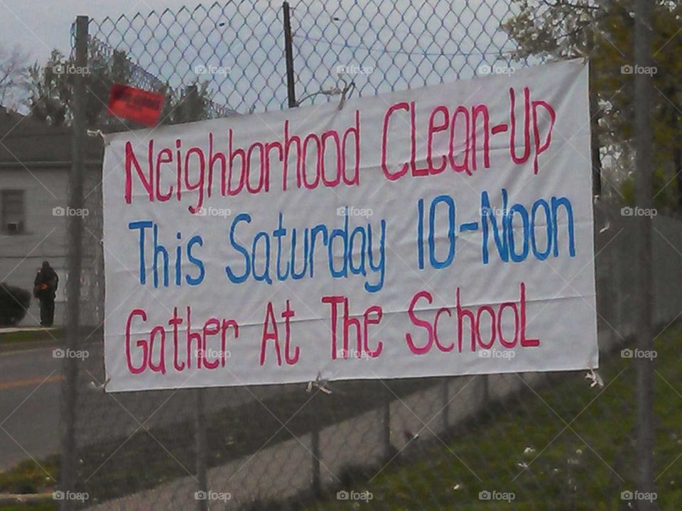neighborhood clean-up!