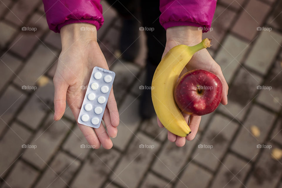 tablets, fruit, health