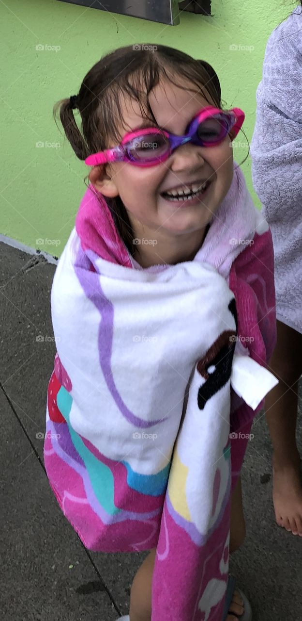 Drying Off After Swimming In the Pool