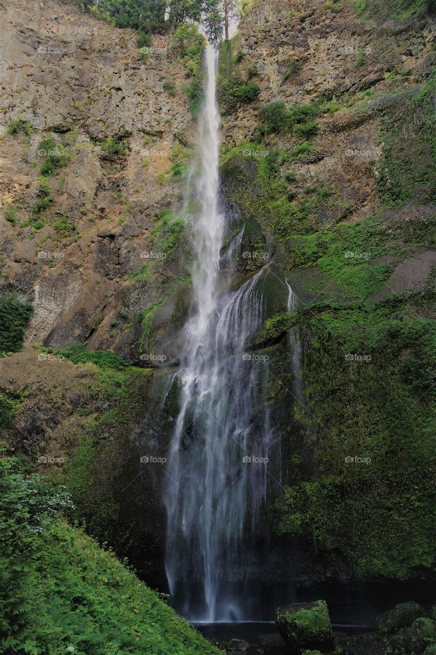 waterfall, water,