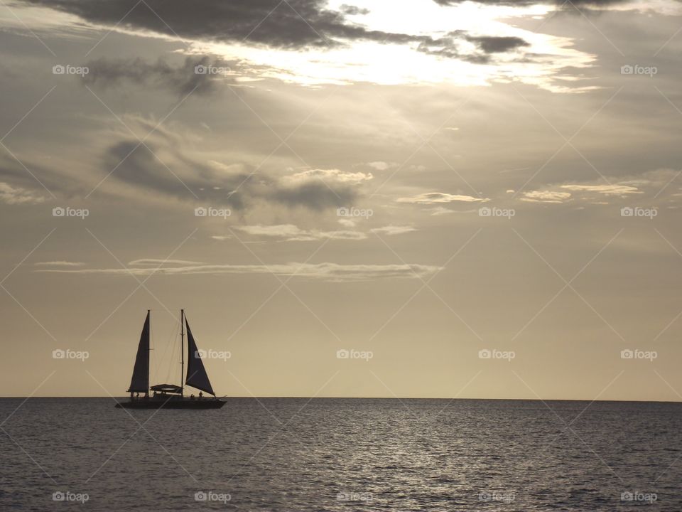 Late Evening Caribbean sailing 