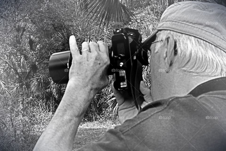 Photographer in the field . Photographer in the field