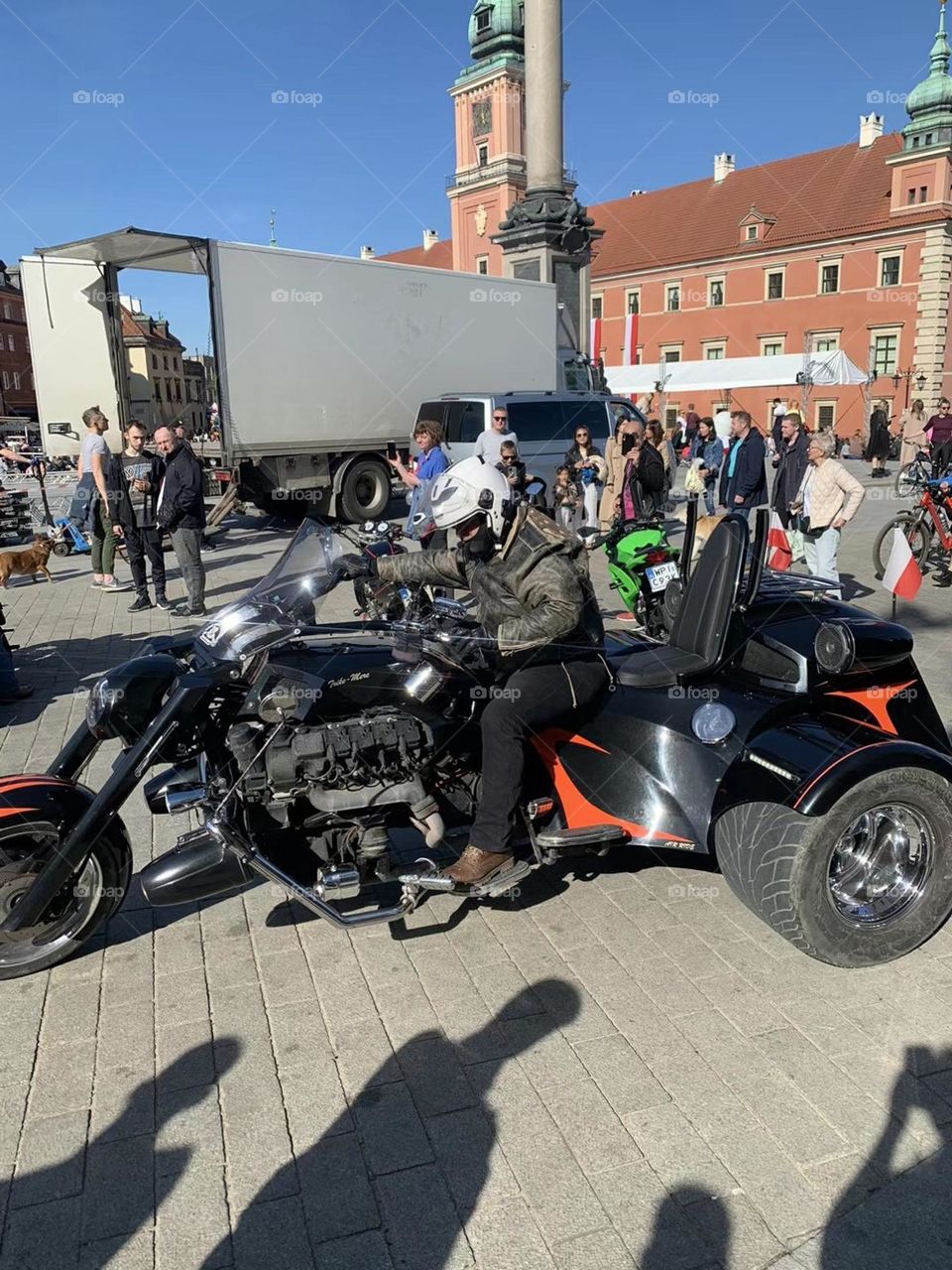 Cool big motorcycle , People Mountain People Sea I haven't seen in years. This year in Warsaw Poland experienced 🤪