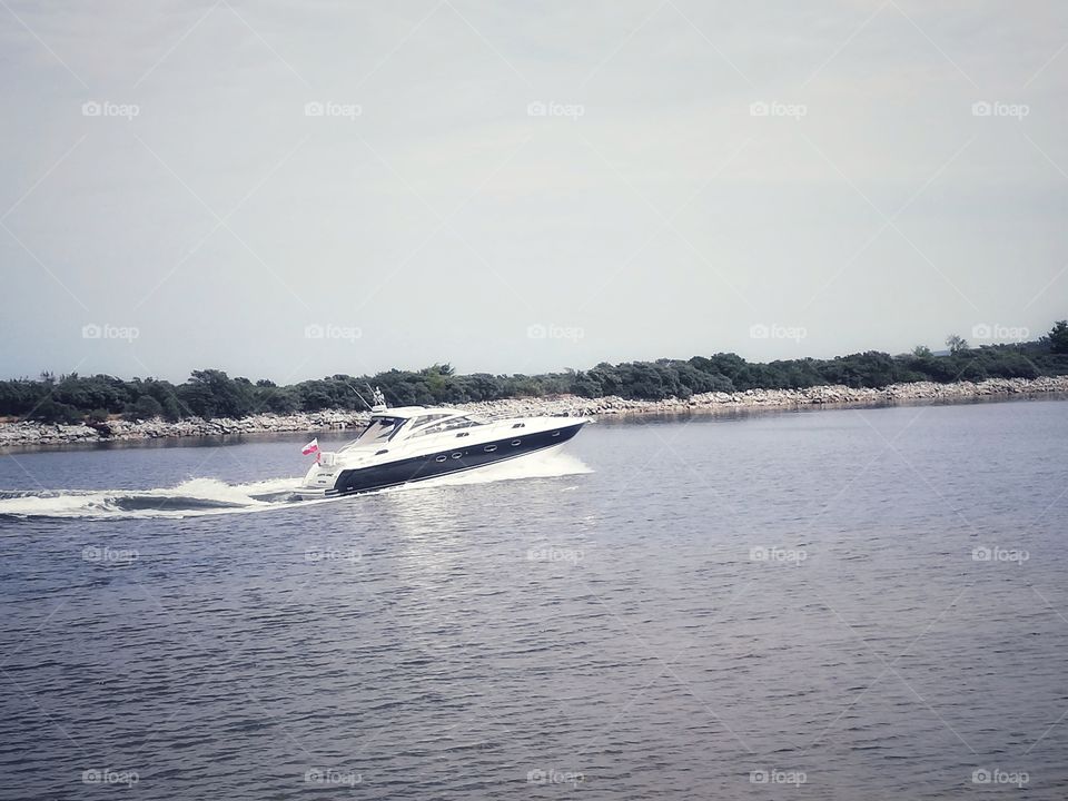 Fast boat on the water