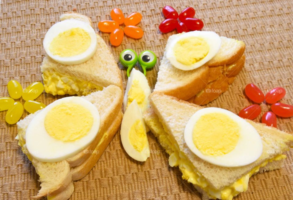 Fun food, creative sandwich for kids