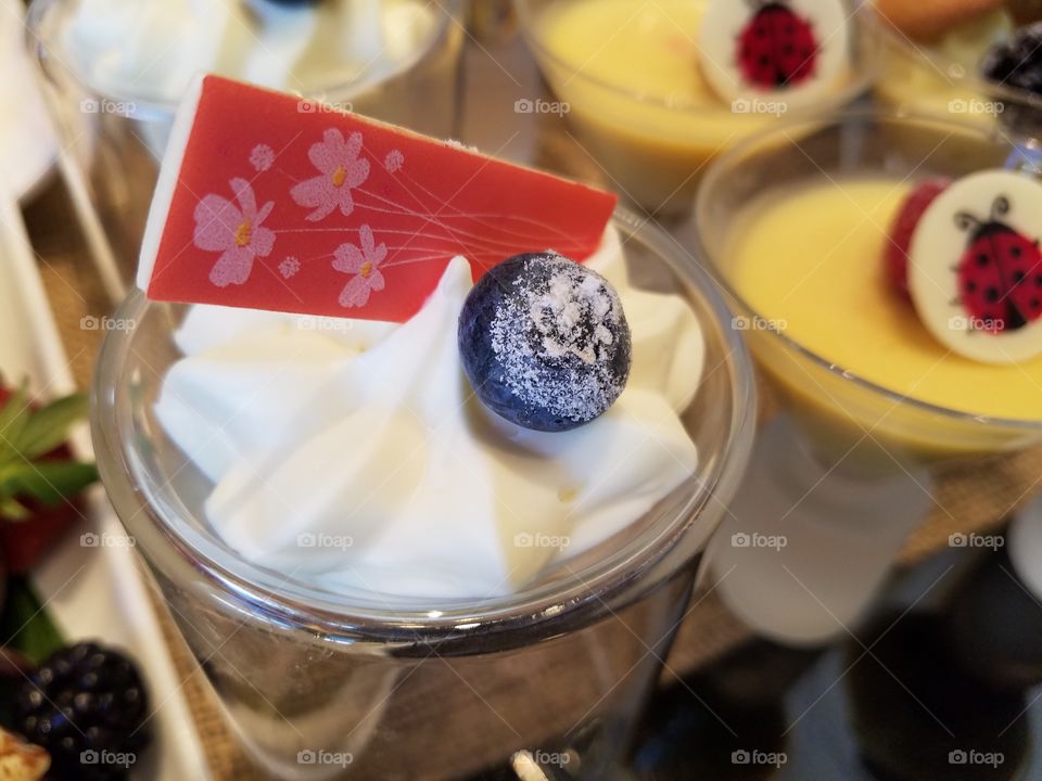 chocolate mousse with berries