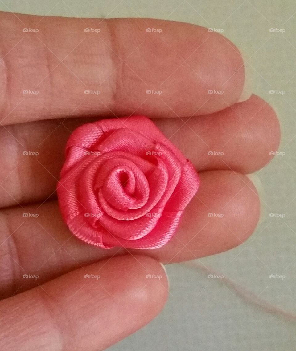 Ribbon rose craft