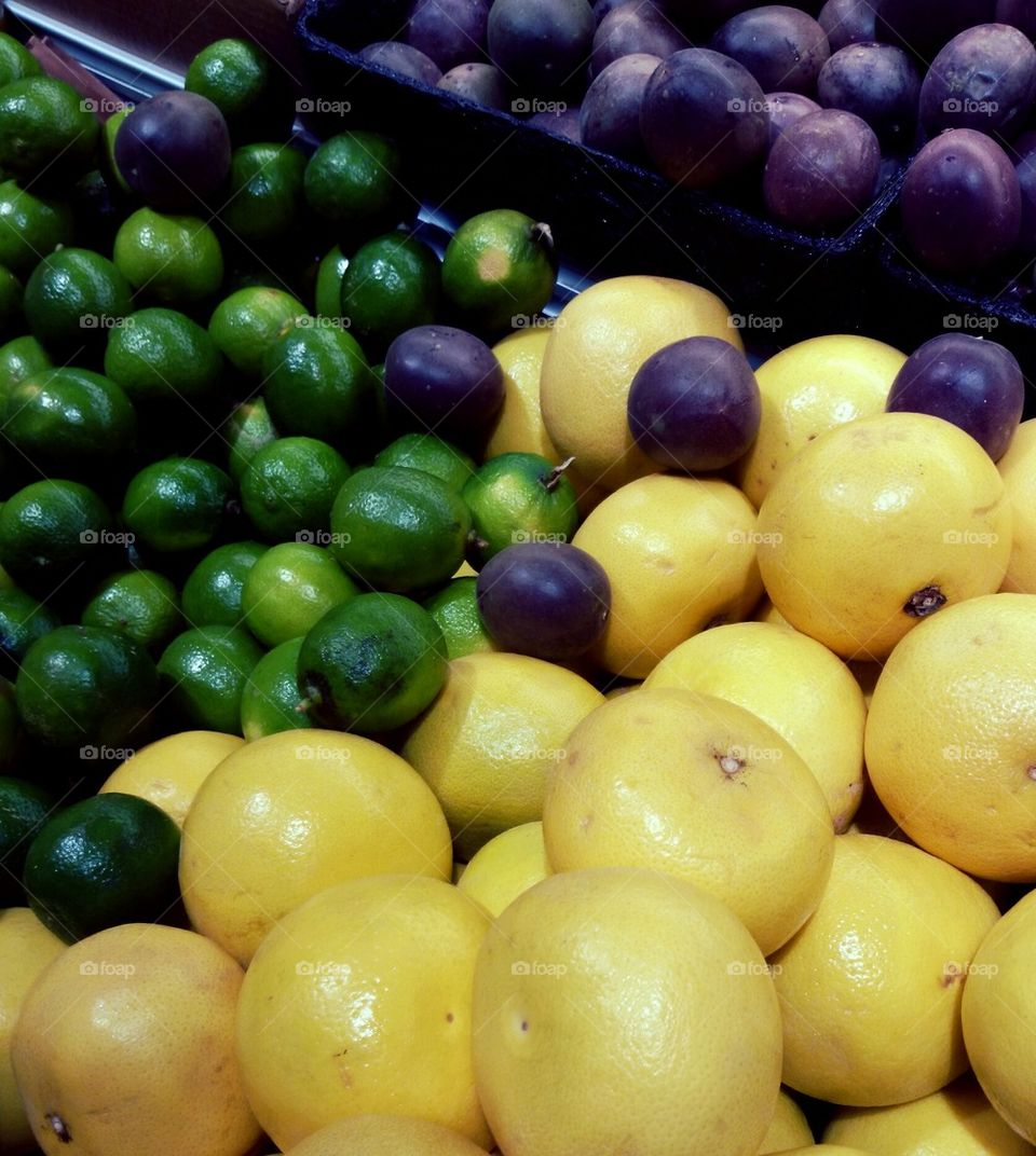 green yellow plums grapefruit by leta
