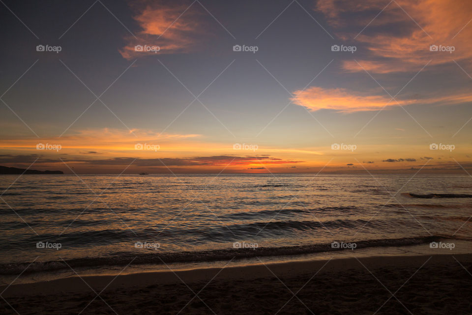 Sunset on the beach 