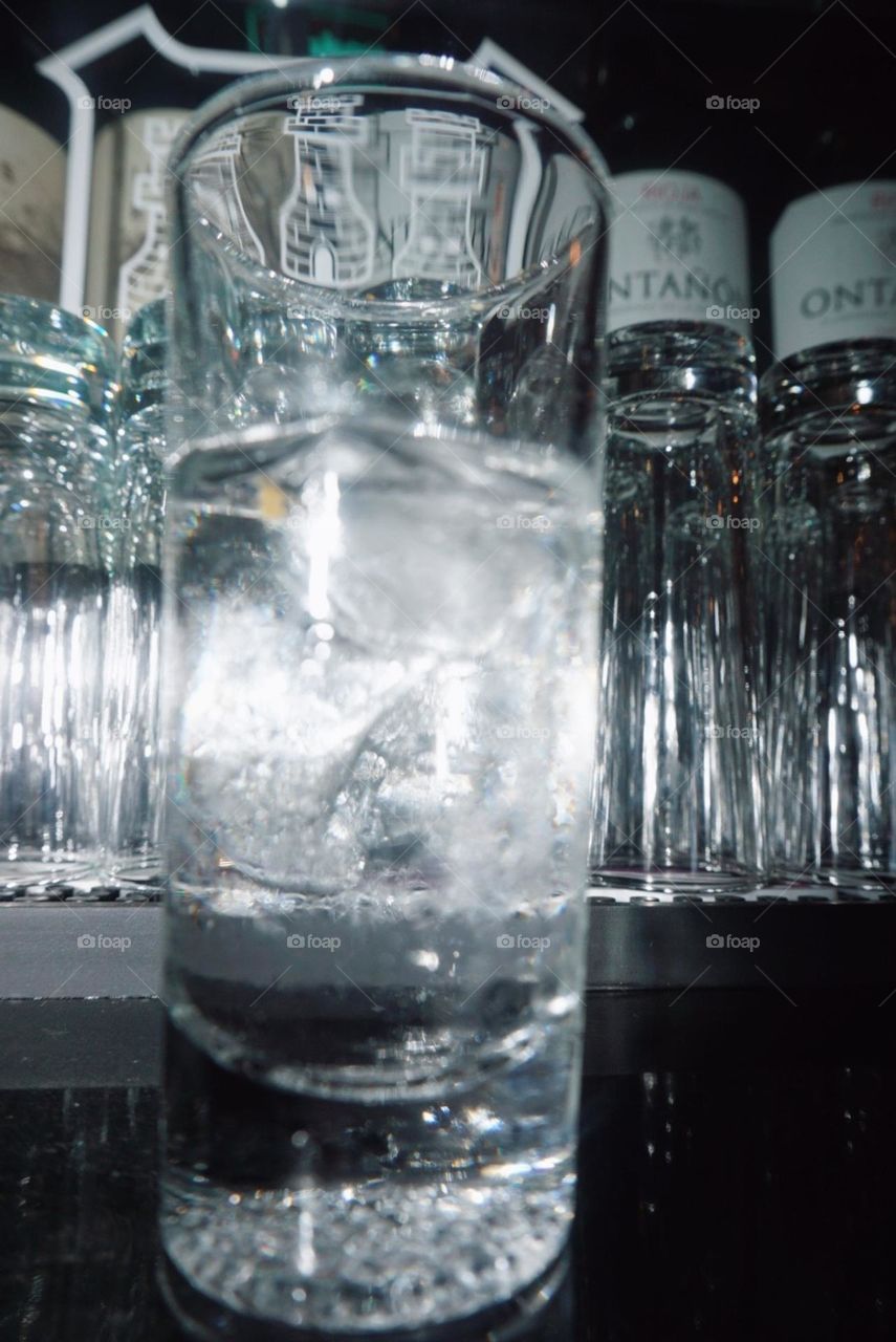 Water#ice#glasses