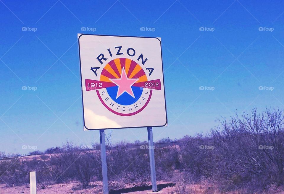 Entering Arizona - State Sign