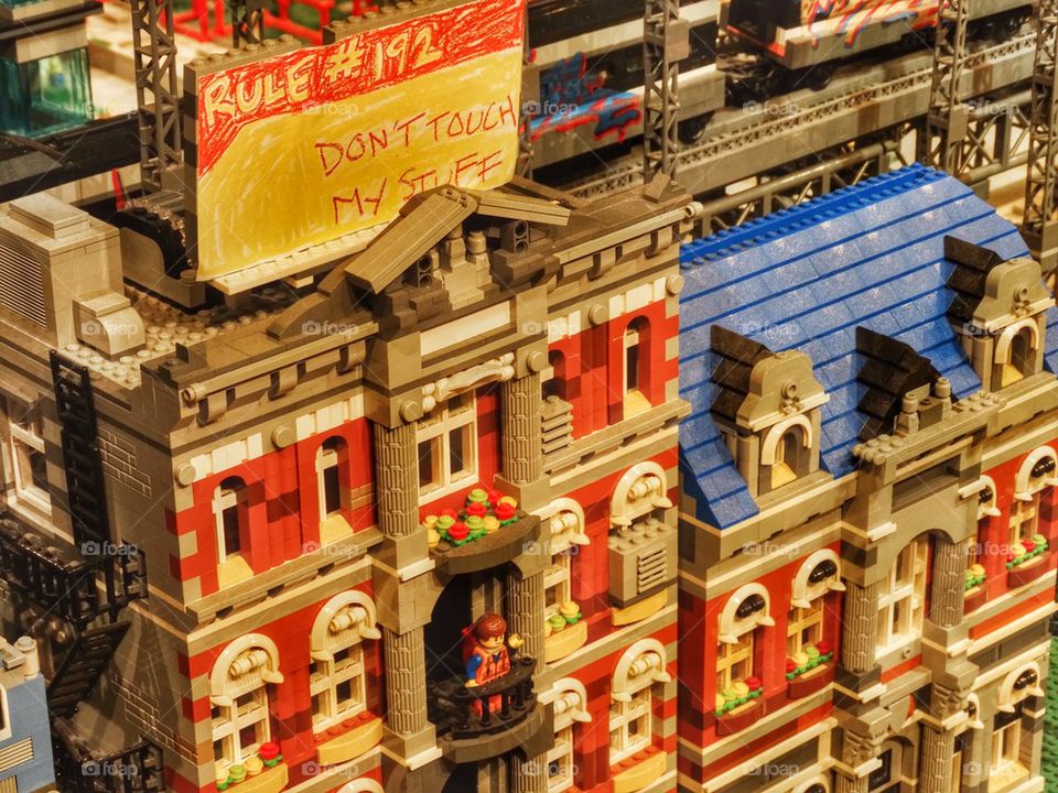 Lego City Diorama. Colorful Model Of City Architecture
