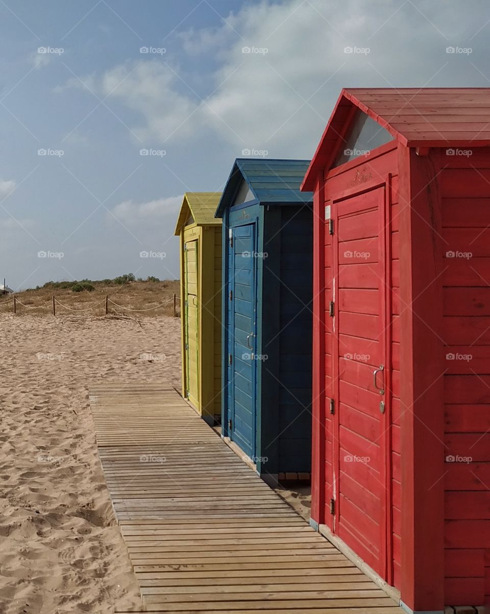 Beach huts