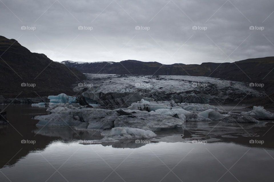 Melting glacier in Iceland