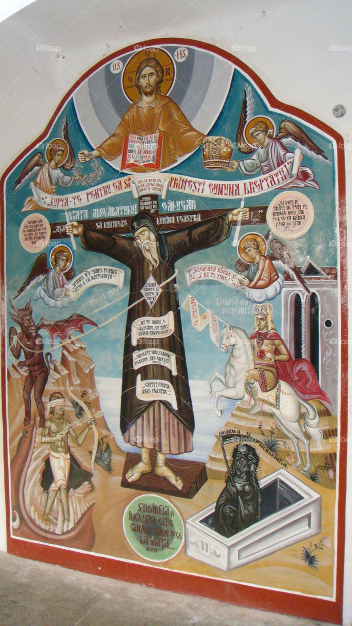 church painting christ cross by danielmorman