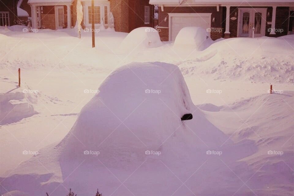 Burried Car in the Snow