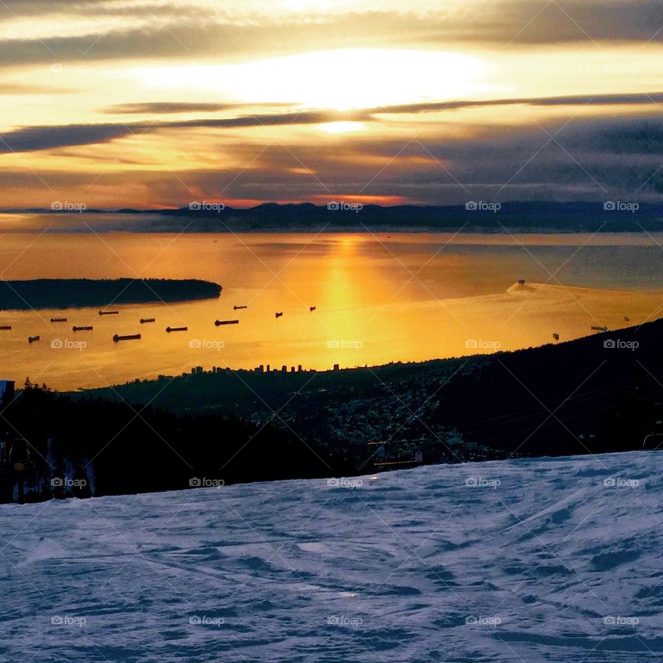 Sunsets and ski slopes!