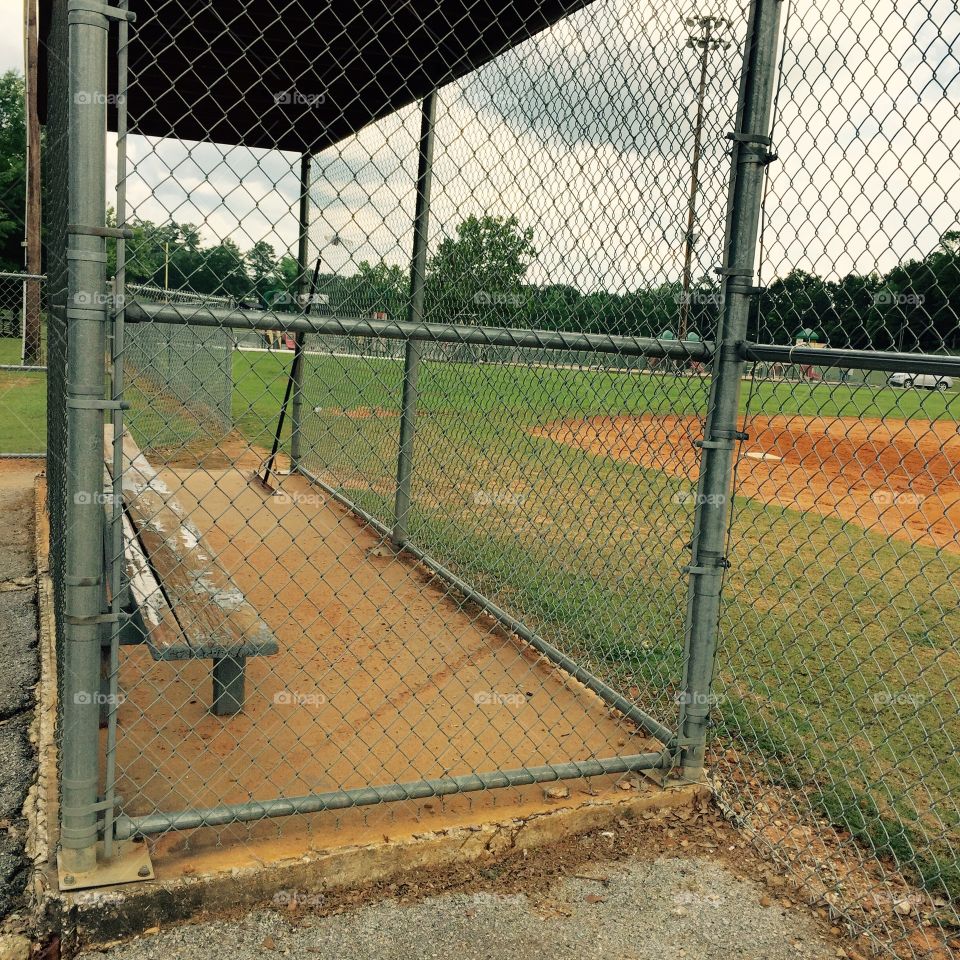 Alabama park Baseball dugout 