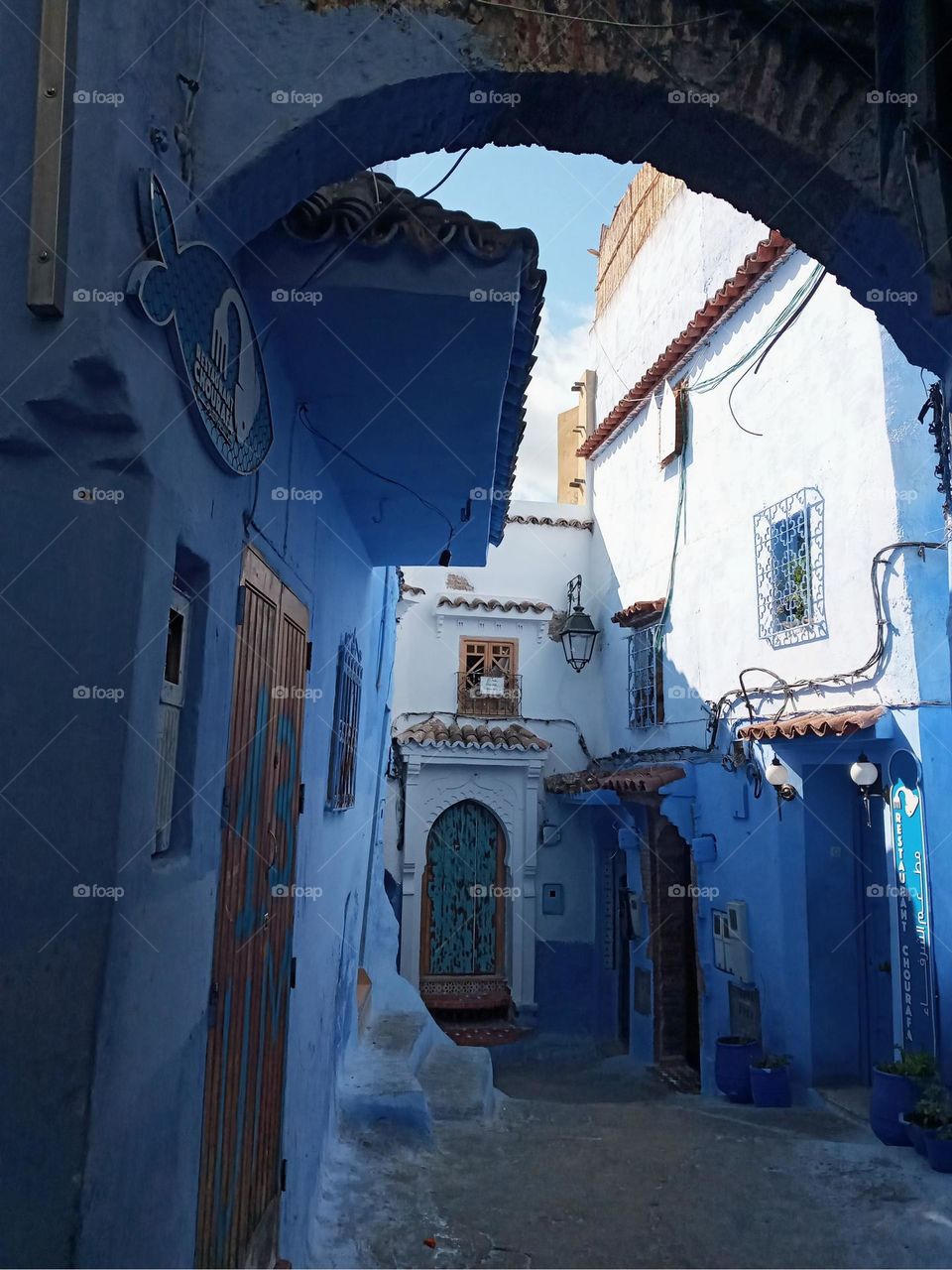 Old house's in medina of chefchaouen of Morroco
