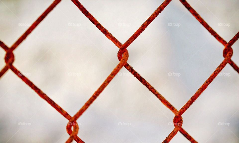 Rusted Chain Link Fence Outdoors