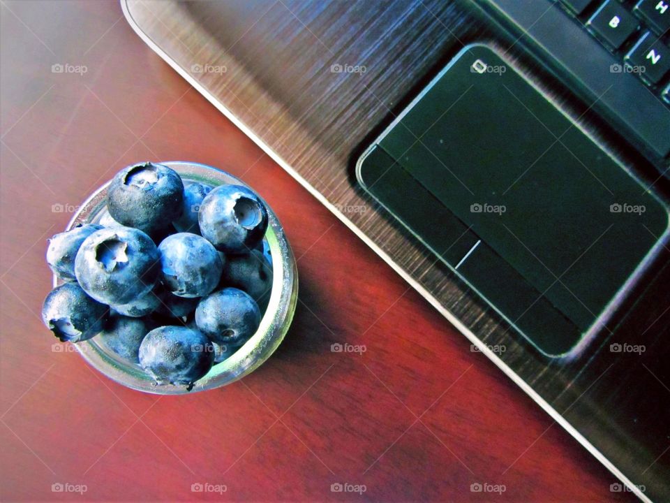 Healthy snacks blueberries