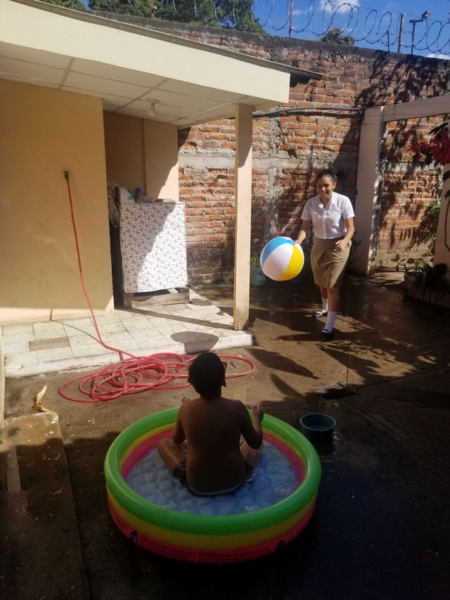 Outdoor Pool Play time in El Salvador