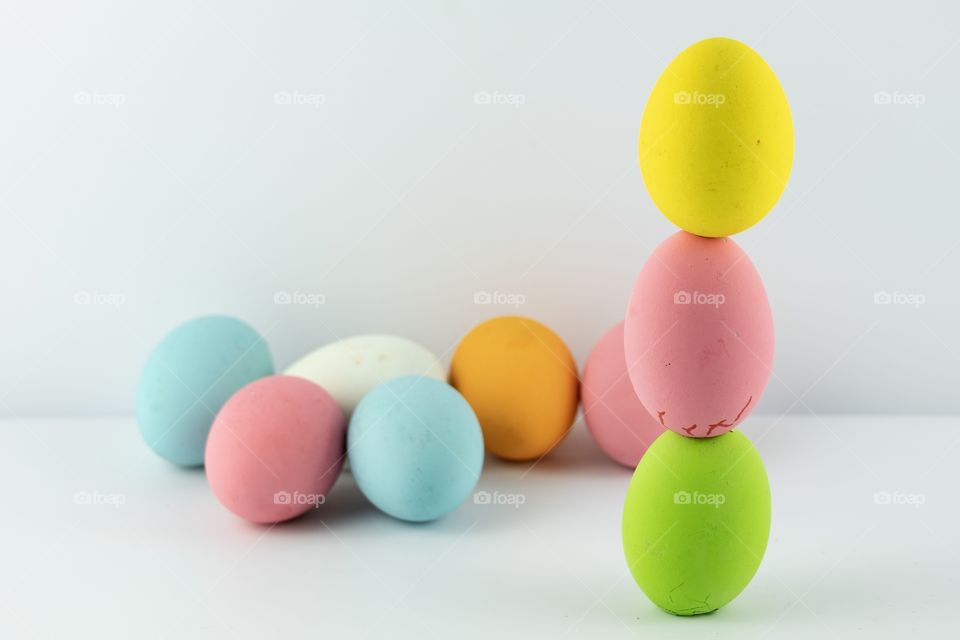 Colorful easter eggs